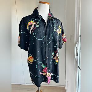 Vintage Hawaiian Shirt Hard Rock Cafe Honolulu Hawaii Xs Fit Retro Style